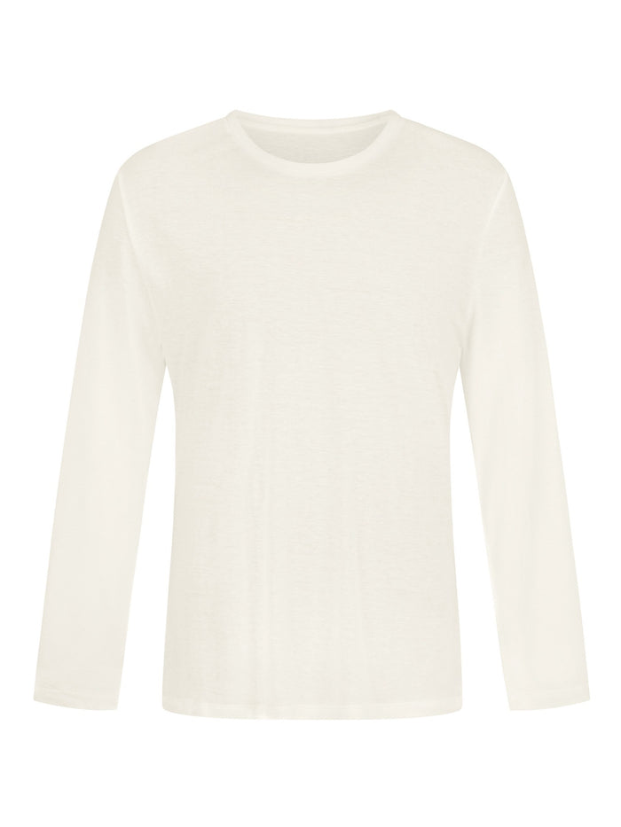 Hemp / Bamboo Men's Long Sleeve Top - Cream