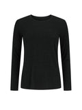 Hemp / Bamboo Relaxed Long Sleeve Crew Tee - Black