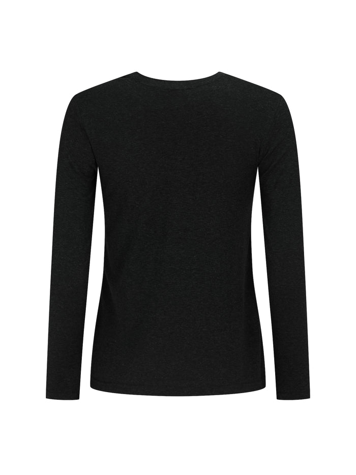 Hemp / Bamboo Relaxed Long Sleeve Crew Tee - Black