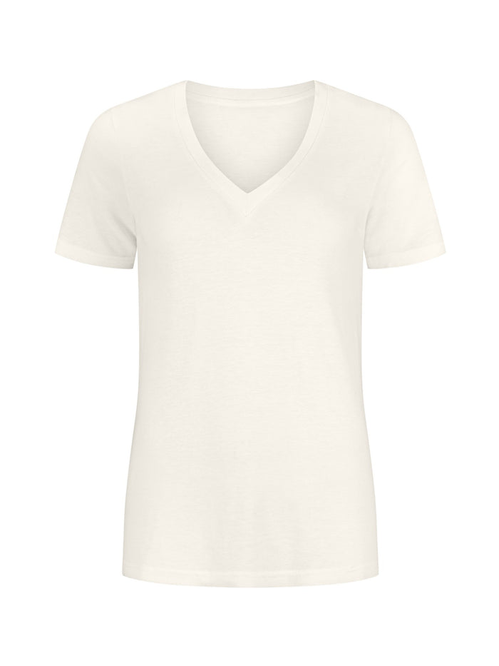 Hemp / Bamboo Relaxed Vee Tee - Cream