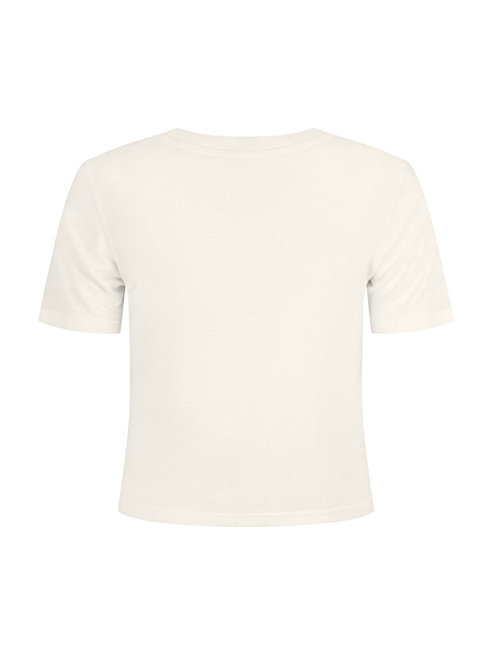 Hemp / Bamboo Relaxed Vee Tee (Crop) - Cream
