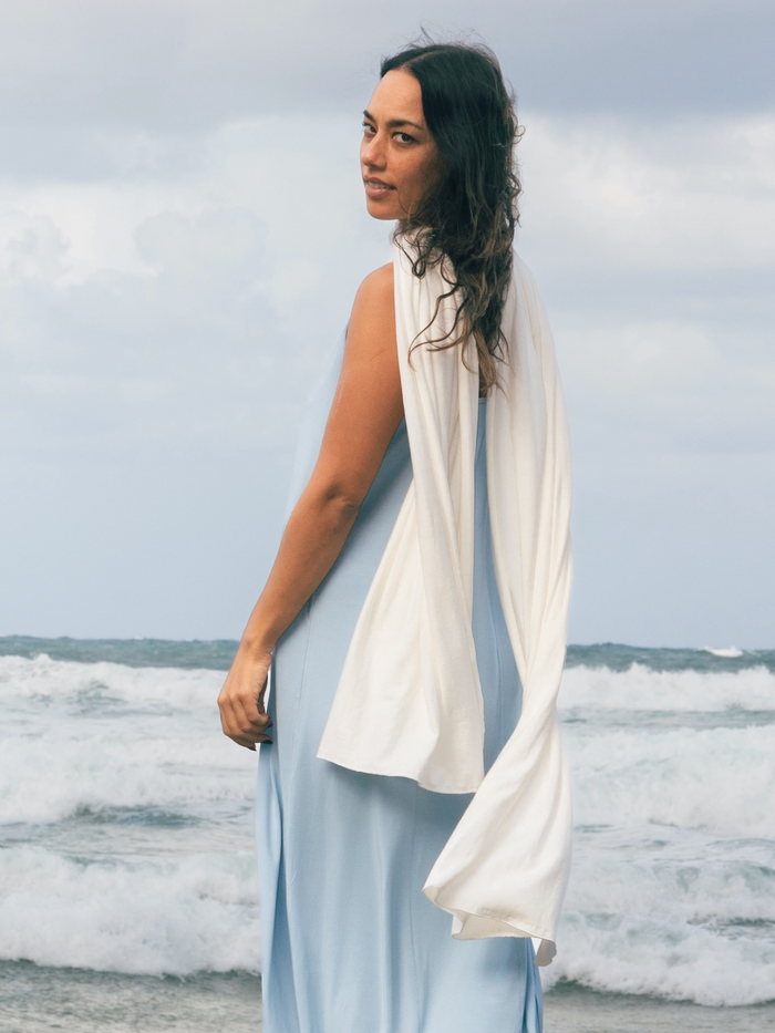 Hemp / Bamboo Scarf Large - Cream