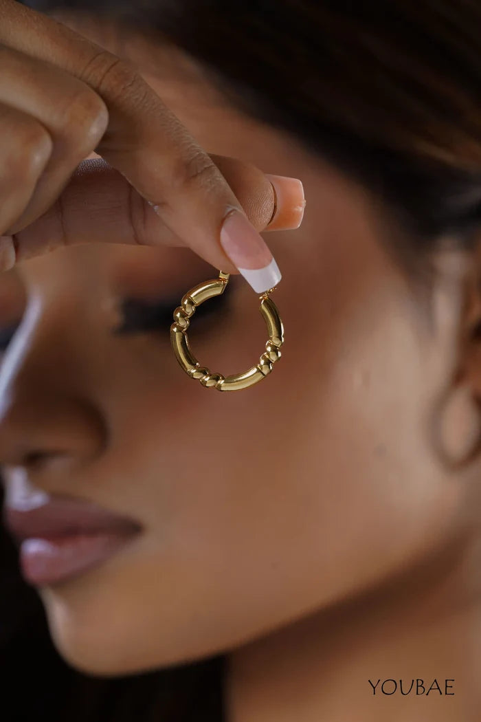 Heth Hoops, Anti-Tarnish Steel Earrings