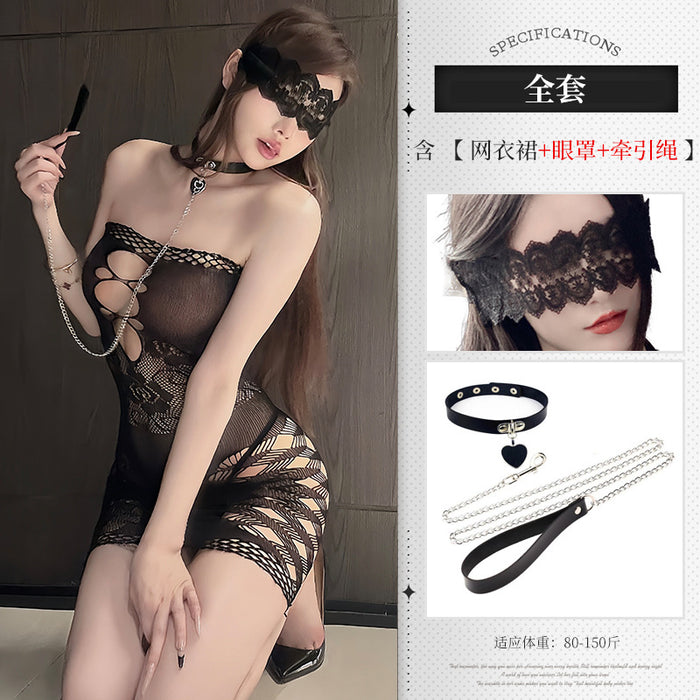 Net bodysuit lingerie accessory styling