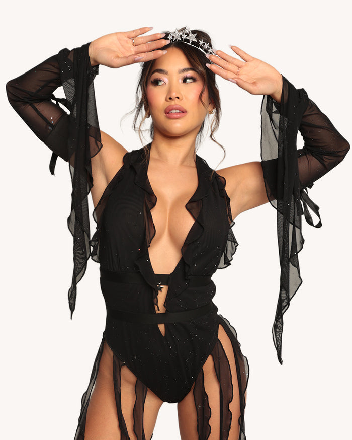 Holo Star Bodysuit with Sleeves