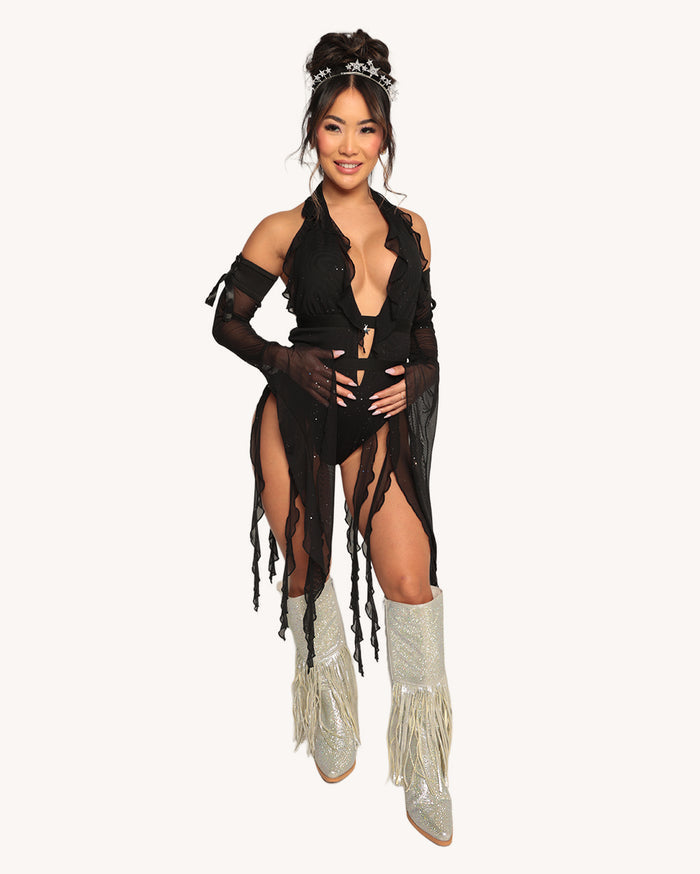Holo Star Bodysuit with Sleeves