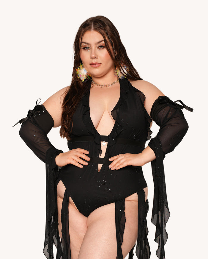 Holo Star Bodysuit with Sleeves
