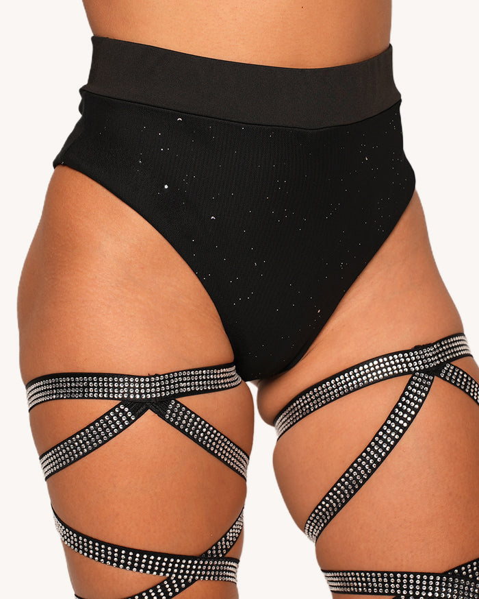 Holo Star Mesh Booty Shorts