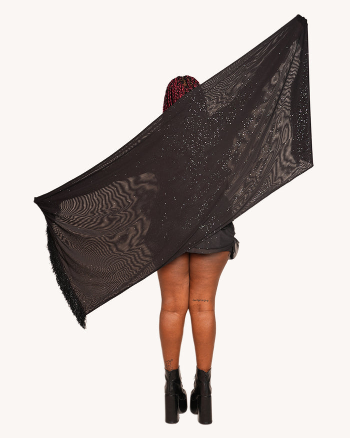 Holo Star Tassel Pashmina