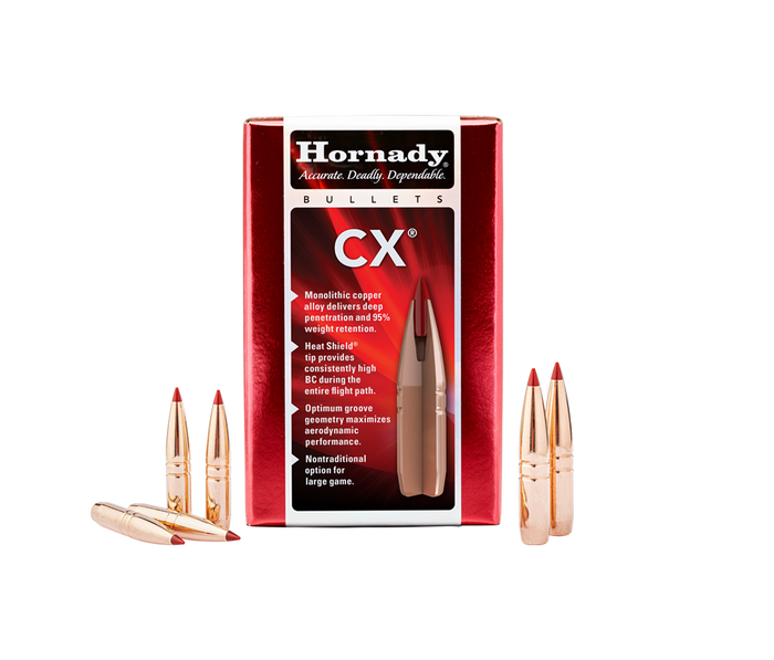 Hornady .243 Diameter 80 Grain Solid Hollow Point CX 50 Count Bullets