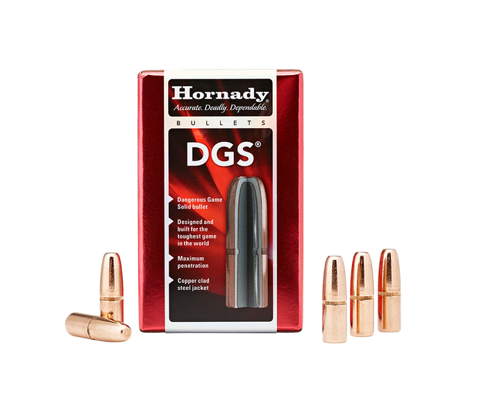 Hornady .458 Diameter 480 Grain Solid DGS 50 Count Bullets (450 Nitro Express)