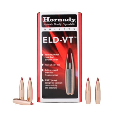 Hornady ELD-VT Bullets .224 Diameter 69 Grain Polymer Tip 100 Count