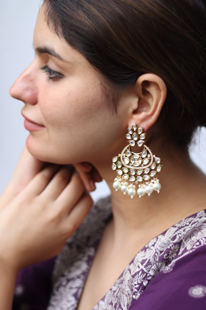 Ilya Gold Plated Kundan Earrings