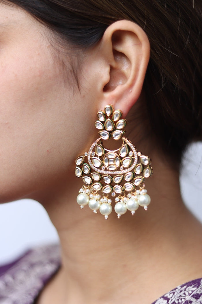 Ilya Gold Plated Kundan Earrings