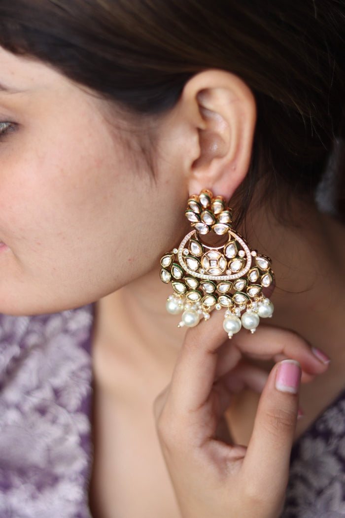 Ilya Gold Plated Kundan Earrings