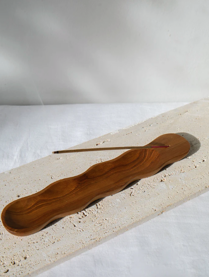 Seed Pod Teak Incense Holder