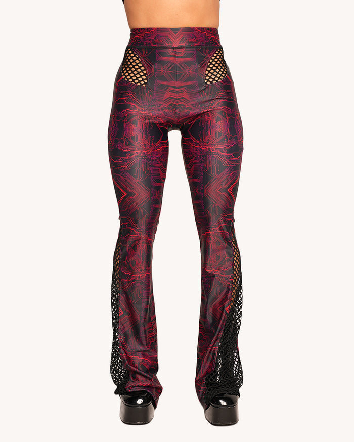 Infinite Matrix Cutout Fishnet Pants