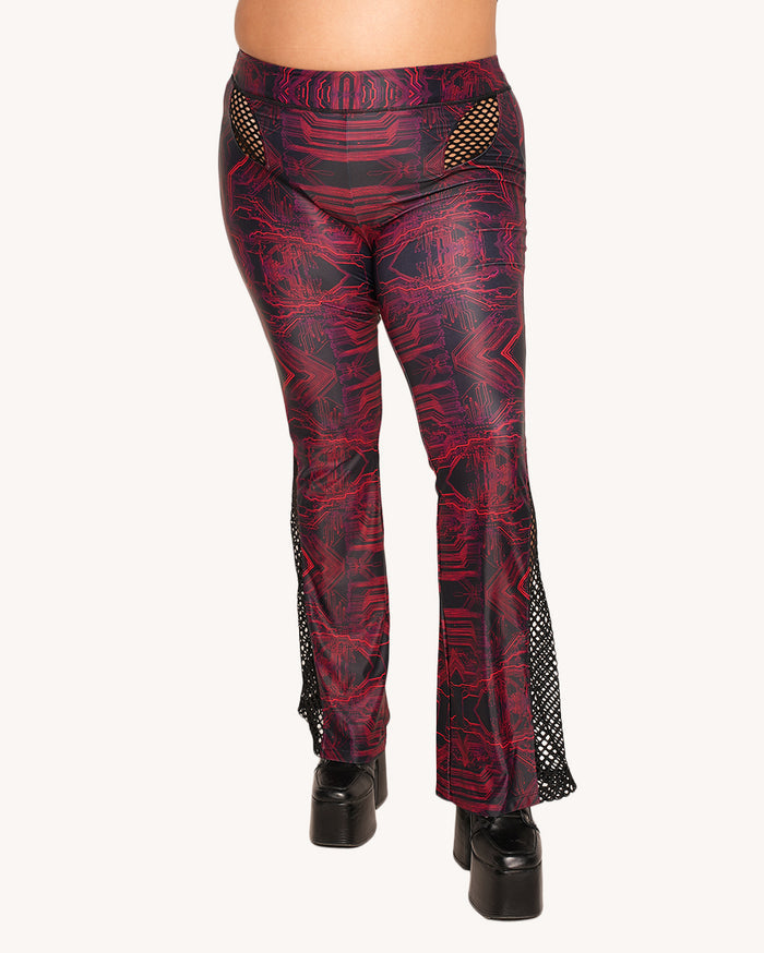 Infinite Matrix Cutout Fishnet Pants