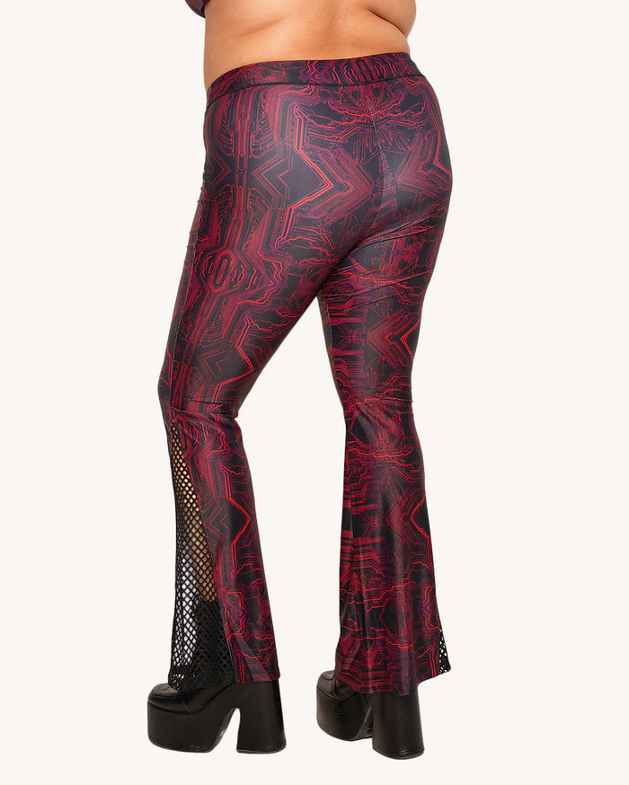 Infinite Matrix Cutout Fishnet Pants