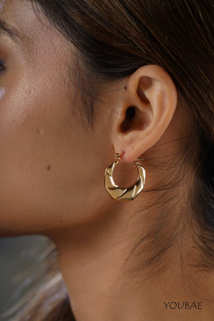 Isla Hoops, Anti-Tarnish Steel Earrings