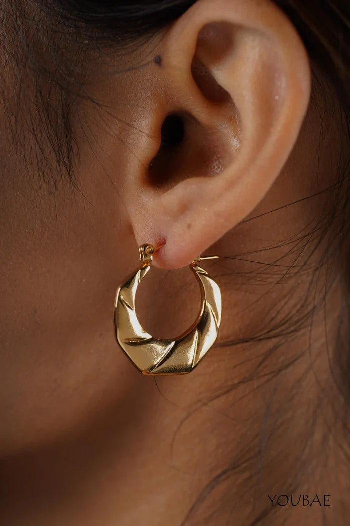 Isla Hoops, Anti-Tarnish Steel Earrings