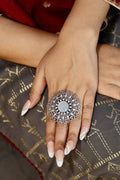 Kamakhya Free Sized - Adjustable, Bohemian Oxidised Ring