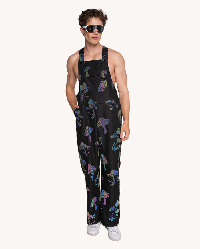 Kooky Chronicles Rainbow Reflective Overalls-Men