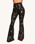 Lace Flower Fields Stretch Bell Bottoms