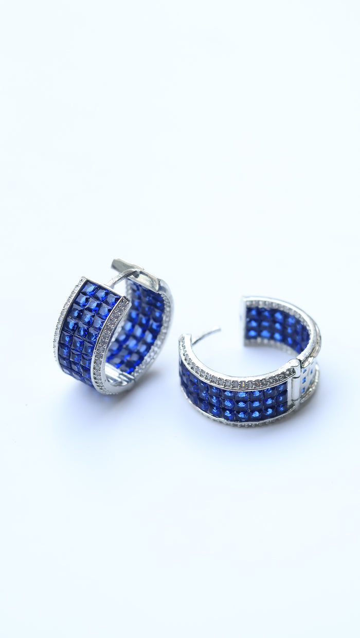 Larisa Premium Invisible Stone Setting AD Hoops