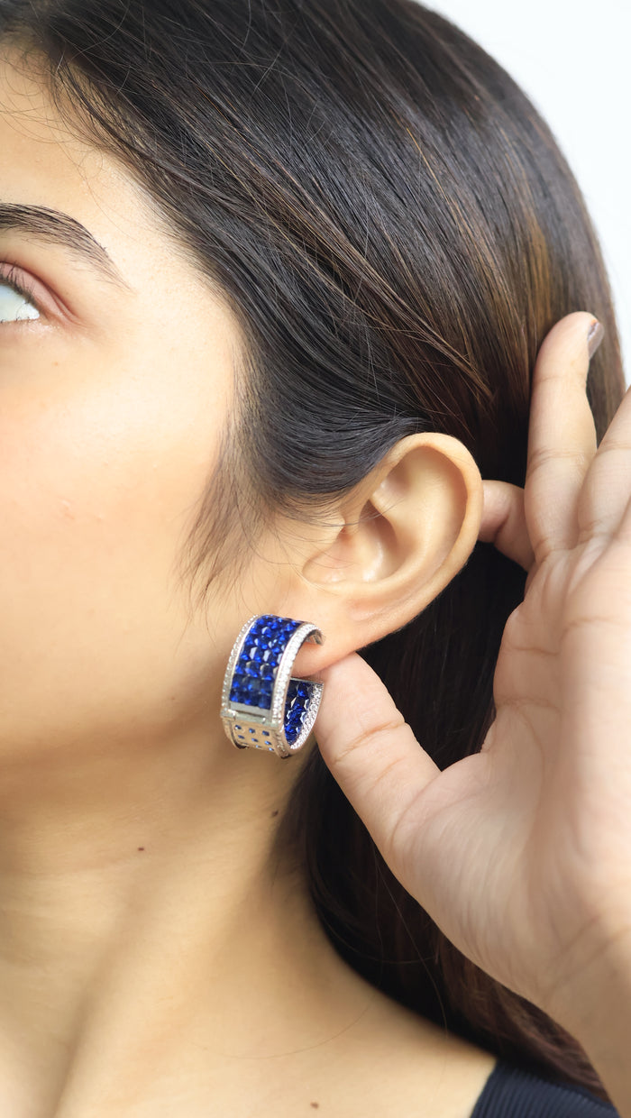 Larisa Premium Invisible Stone Setting AD Hoops