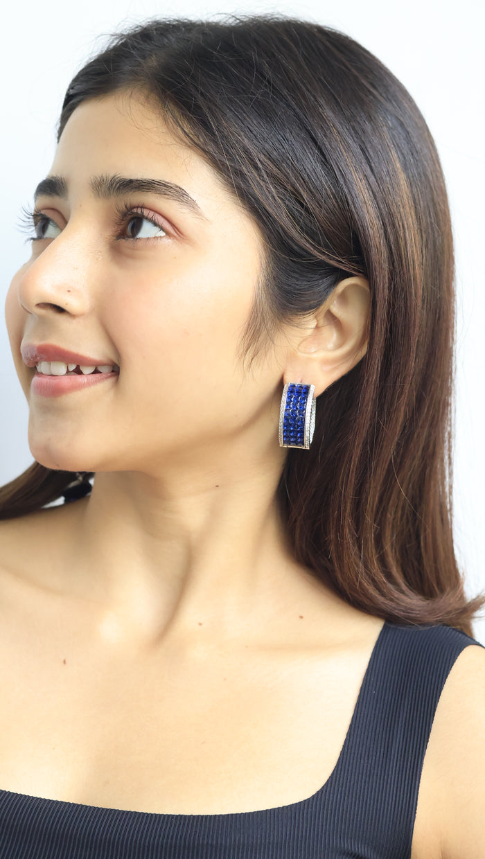 Larisa Premium Invisible Stone Setting AD Hoops