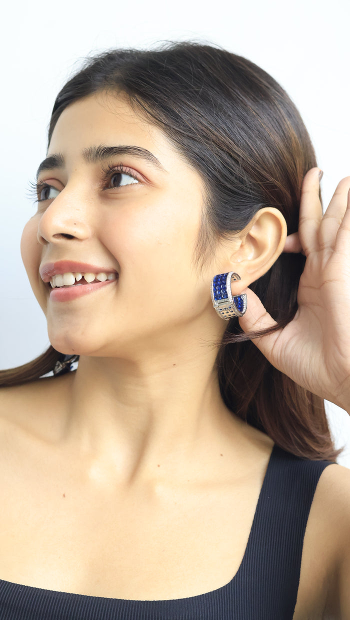 Larisa Premium Invisible Stone Setting AD Hoops