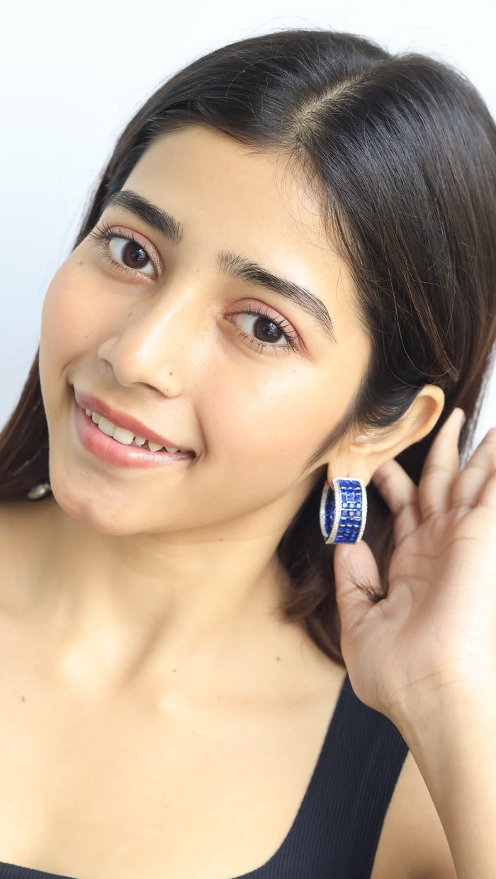 Larisa Premium Invisible Stone Setting AD Hoops
