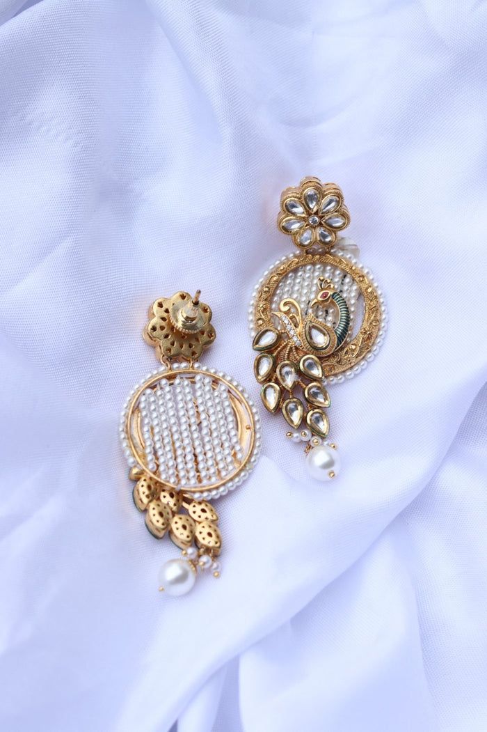 Lasya Gold Plated Kundan Earrings