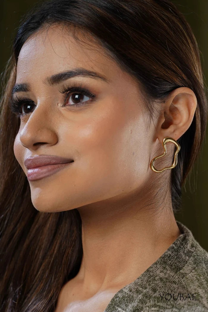 Layla Studs, Anti-Tarnish Steel Earrings