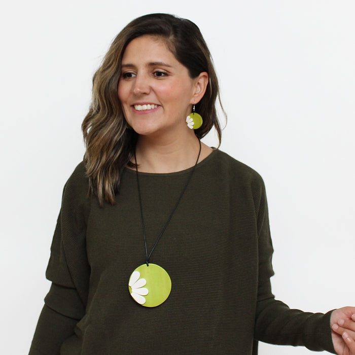 Lime He Loves Me Pendant - Sylca Designs - Chunky Jewelry