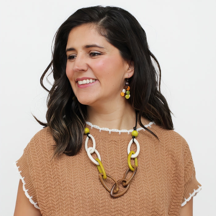 Lime Link Charlie Necklace - Sylca Designs - Chunky Jewelry