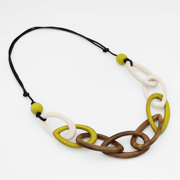 Lime Link Charlie Necklace - Sylca Designs - Chunky Jewelry