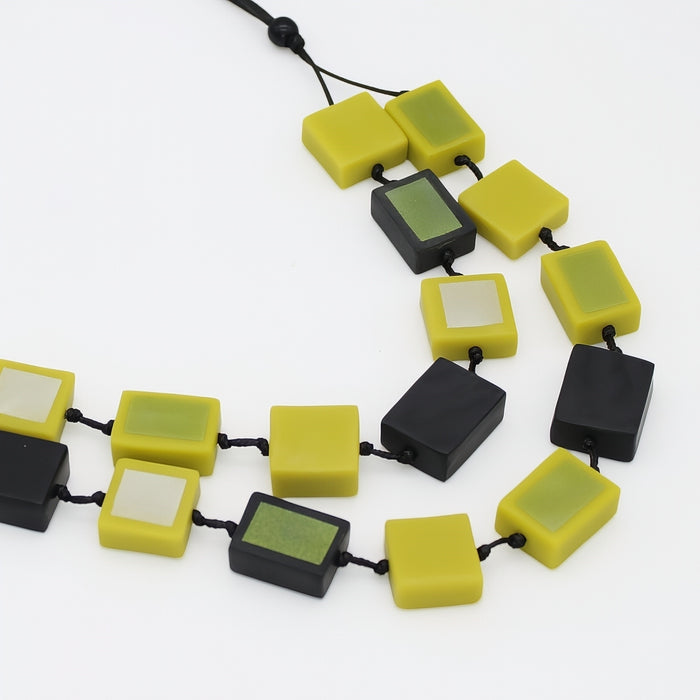 Lime Mira Verde Double Necklace