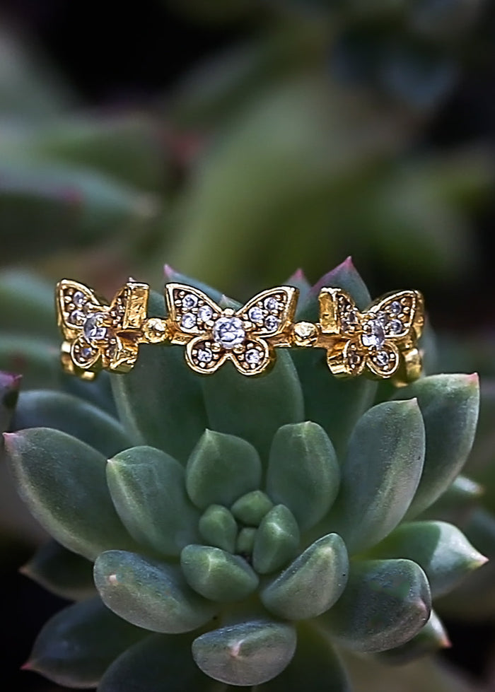 Lindsey Adjustable Butterfly Ring | Final Sale