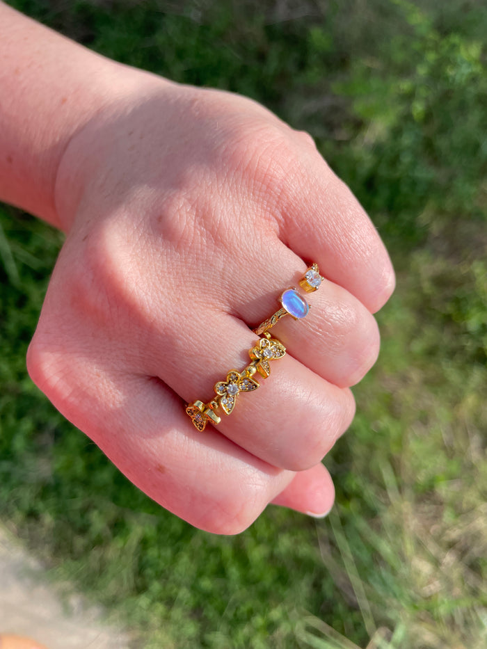 Lindsey Adjustable Butterfly Ring | Final Sale