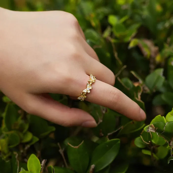 Lindsey Adjustable Butterfly Ring | Final Sale