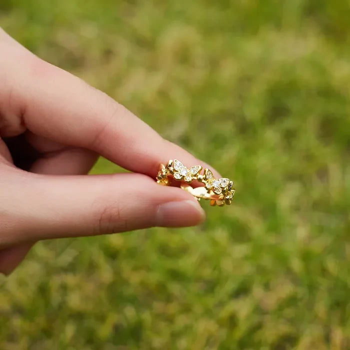 Lindsey Adjustable Butterfly Ring | Final Sale