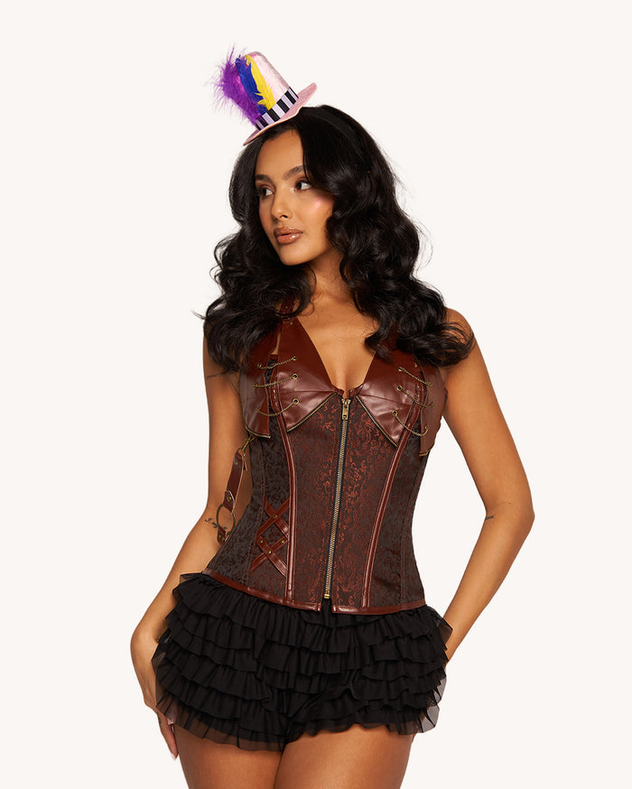Mad Hatter Mami Halter Corset Top
