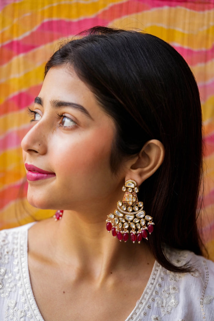 Masuma Kundan Gold Plated Fusion Earrings
