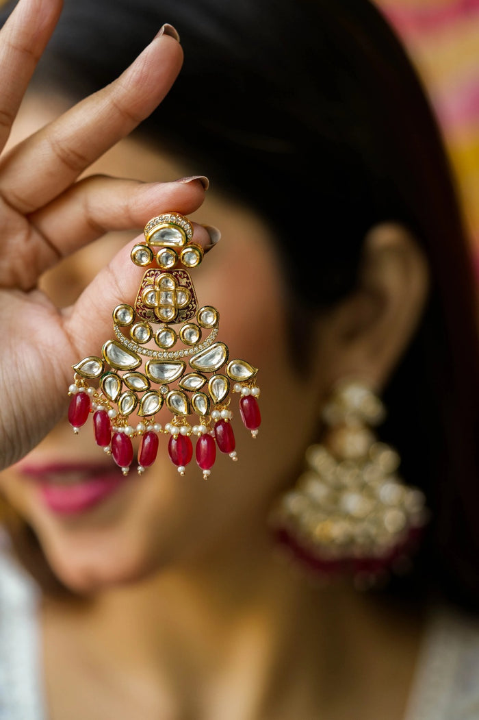 Masuma Kundan Gold Plated Fusion Earrings