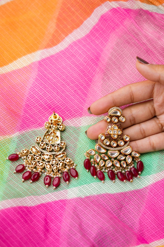 Masuma Kundan Gold Plated Fusion Earrings