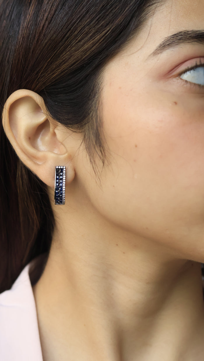 Mavour Invisible Stone Settings AD Earrings