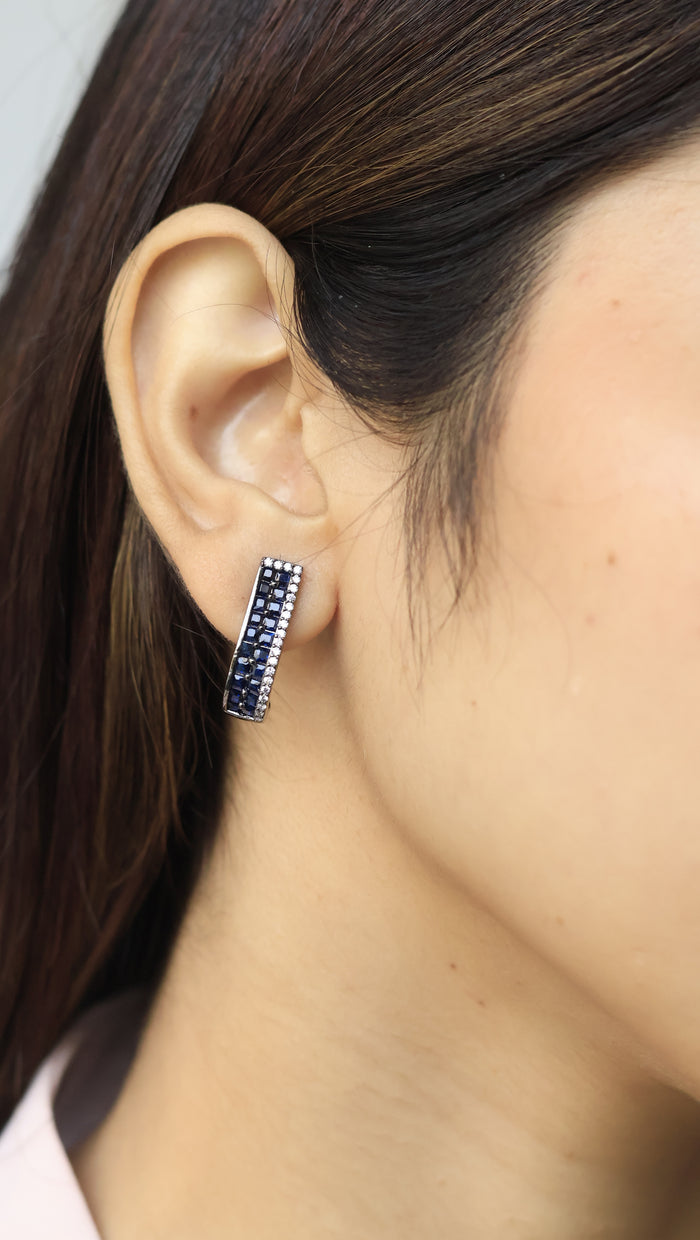 Mavour Invisible Stone Settings AD Earrings