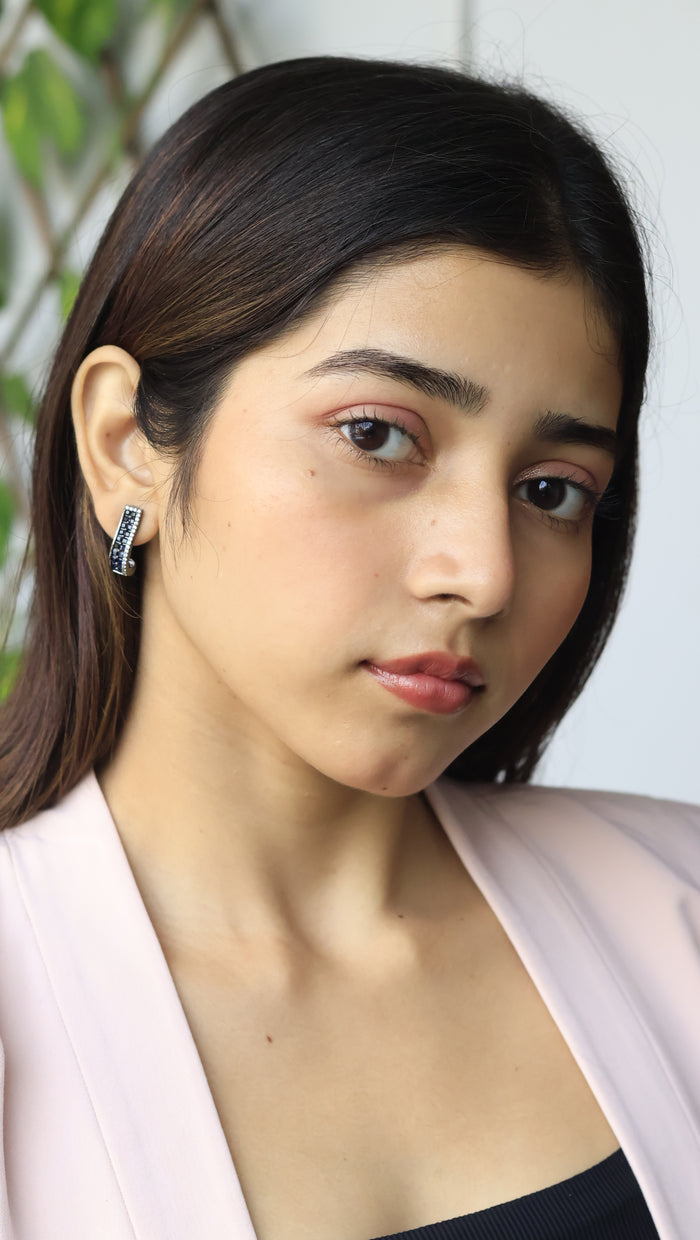 Mavour Invisible Stone Settings AD Earrings